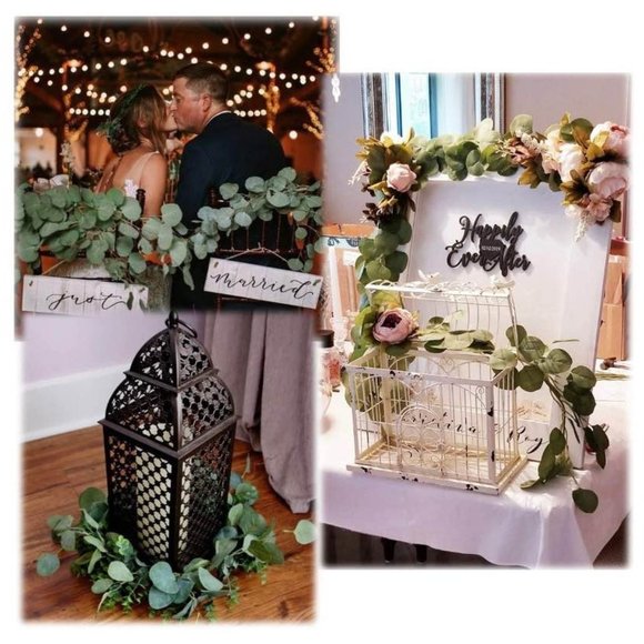 25 count | Eucalyptus Garland 162.5 total feet Wedding Arch Decorations Leaves - Picture 2 of 5